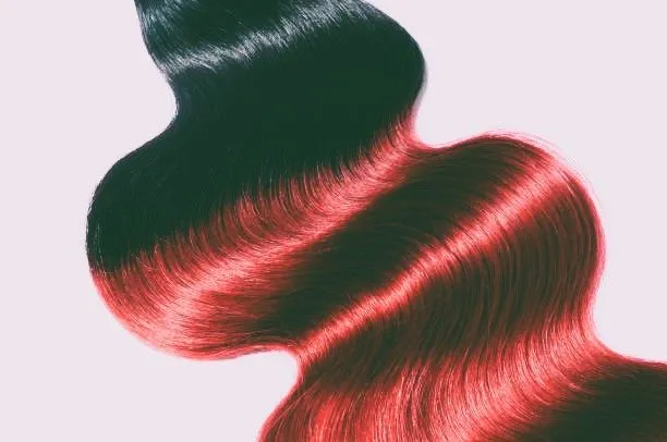 Black and red ombre hair