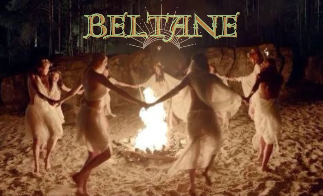 Beltane celebration with fire and dance