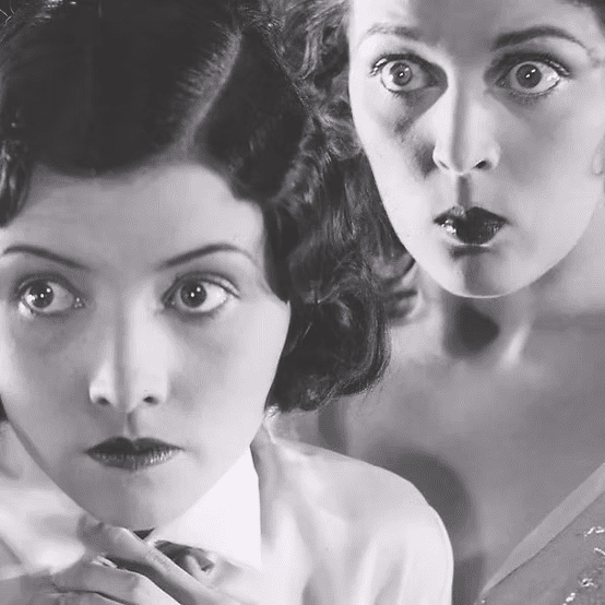Two women with surprised expressions