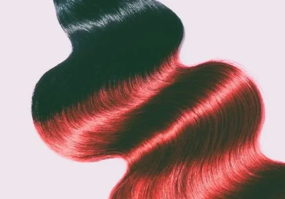 Black and red ombre hair