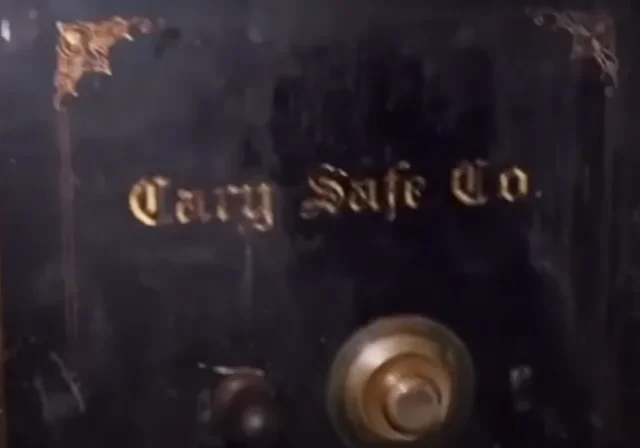 Antique safe with decorative elements
