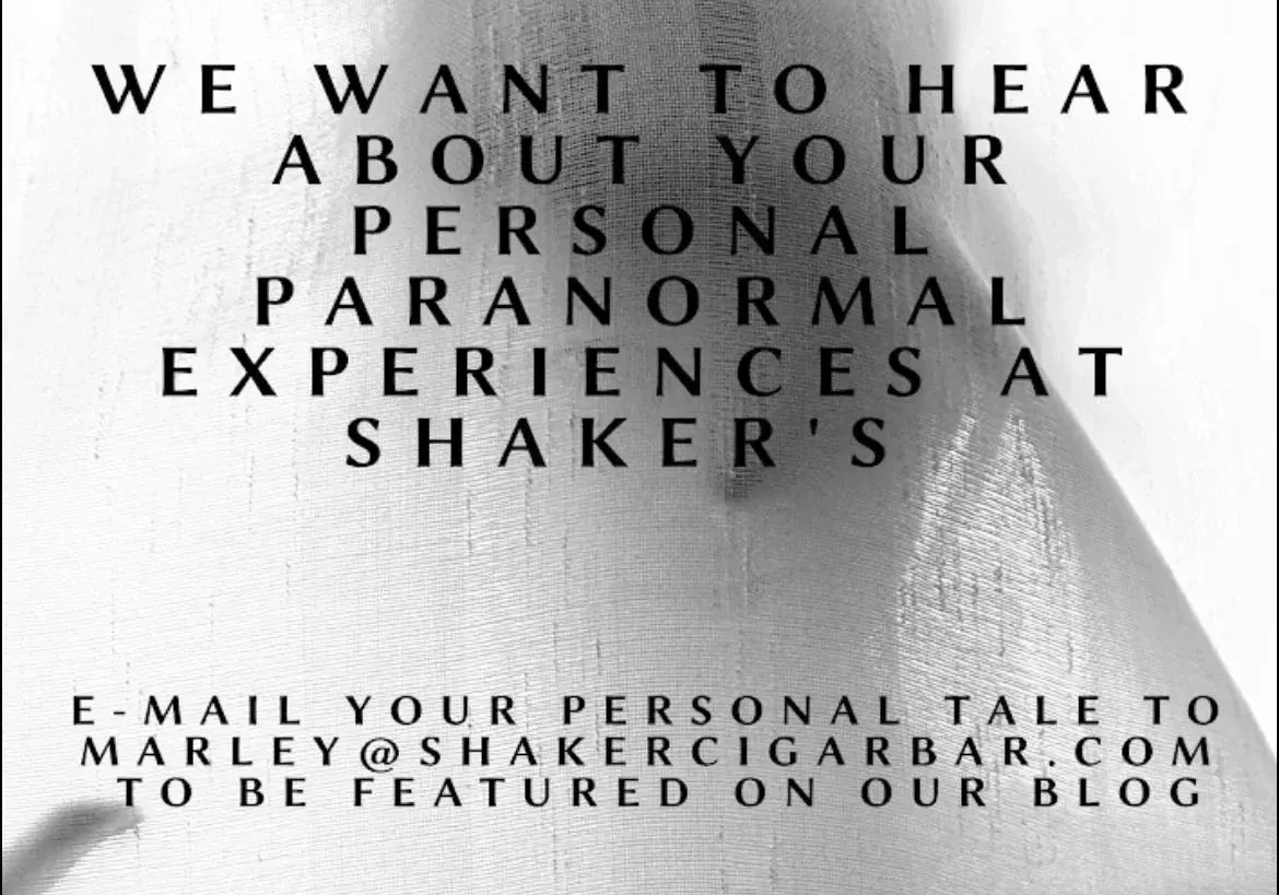 Paranormal experiences sharing invitation at Shaker's